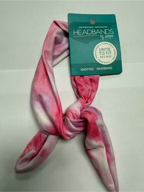 Pink Tie-Dye Knotted Adjustable Hair Headband NWT Headbands of Hope
